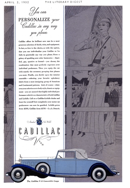Ad_1932s_personalize.jpg - 1932 - You can personalize your Cadillac in any way you please. V12 Convertible Coupe
