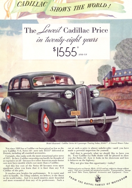 Ad_1937s_Series60_5Pass_Touring_Sedan_01_a.jpg - 1937 - Cadillac shows the world. Series 60 5-passenger Touring Sedan