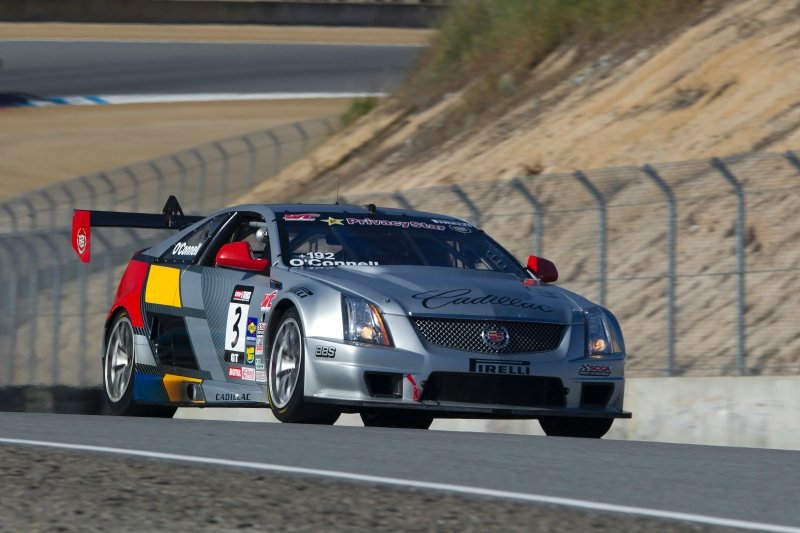 2012_CTS-V_Racing_LagunaSeca_523.jpg - [de]Cadillac Rennteam, SCCA Pro Racing Pirelli World Challenge in Laguna Seca, Monterey, Kalifornien am 11. Mai 2012. Andy Pilgrim fuhr den CTS-V Coupe Nr.8 auf den zweiten Platz GT, und Johnny O'Connell erreichte mit CTS-V Coupe Nr.3 den siebten Platz GT[en]Cadillac Racing, SCCA Pro Racing Pirelli World Challenge, Laguna Seca, Monterey, California, May 11, 2012. Andy Pilgrim drove the #8 Cadillac CTS-V Coupe to second in GT and Johnny O'Connell drove the #3 Cadillac CTS-V Coupe to seventh in GT (Richard Prince/Cadillac Racing Photo).