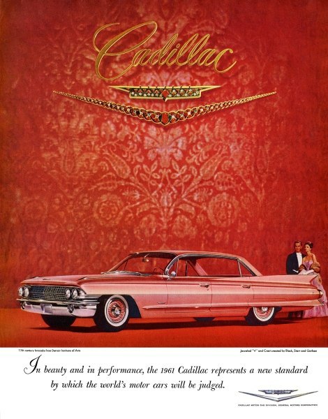 Ad_1961s_Beauty_and_performance_Sedan_pink.jpg - 1961 - In beauty and in performance, the 1961 Cadillac represents a new standard