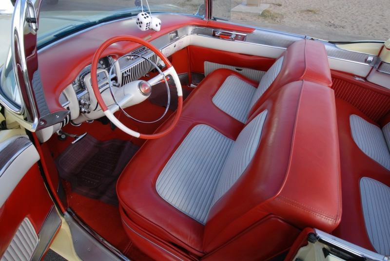 1953_Eldorado_Conv_325.jpg - The custom interior of the 1953 Cadillac Eldorado convertible owned by Mike Ventresca, of Pasadena, Calif. His car was part of the Cadillac Pavilion display at the 2011 Pebble Beach Concours d’Elegance. (Photo courtesy of Mike Ventresca.)